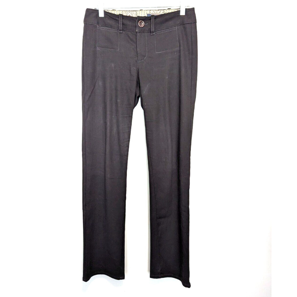 Burning Torch Pants Women 6 Black Straight Leg Lightweight Casual Neutral Mature